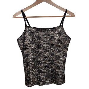 Vintage Velvet Burnout Cami Womens Medium Gantos Going Out Top Gold Metallic